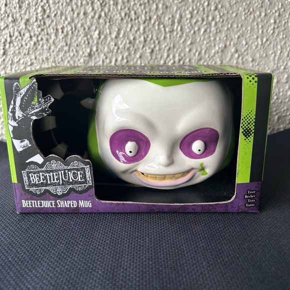 Beetlejuice Face Shaped Ceramic Mug Officially Licensed Merchandise New NIB - Picture 1 of 7